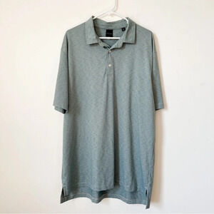 Dunning Golf Polo Blue Grey Striped Men's XXL Short Sleeve Collared